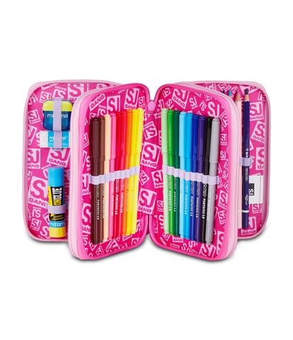 Astuccio 3 Zip Seven SJ Gang Fluffy Pink Girl – Scuola 2026/27