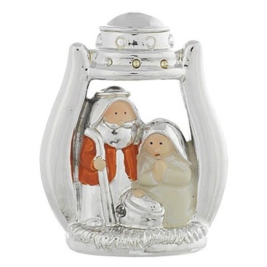 Bagutta Mini Presepe Smaltato 11x13cm - Presepe Natale Decorazione