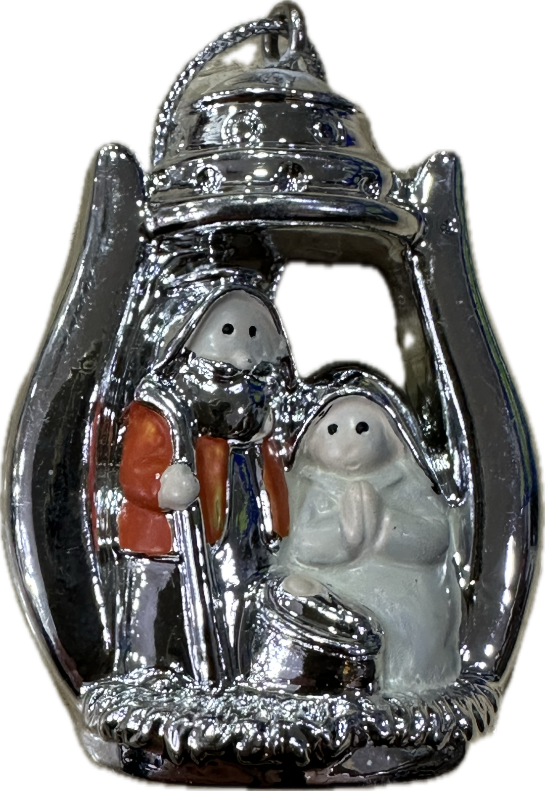 Bagutta Mini Presepe Smaltato 11x13cm - Presepe Natale Decorazione