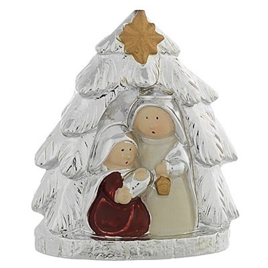 Bagutta Mini Presepe Smaltato 11x13cm - Presepe Natale Decorazione