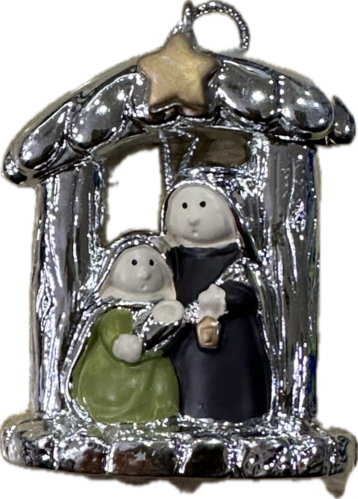 Bagutta Mini Presepe Smaltato 11x13cm - Presepe Natale Decorazione