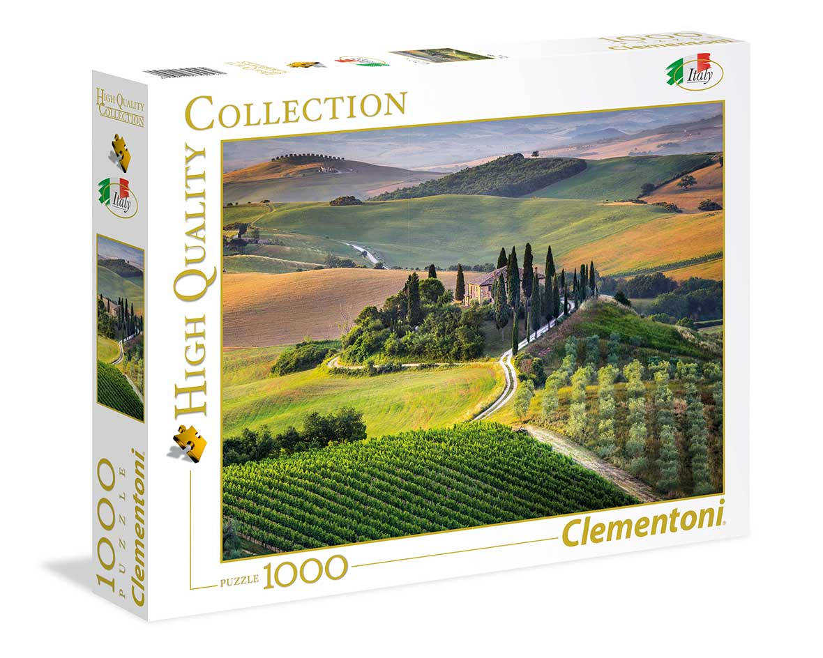 Puzzle Clementoni 1000 pezzi Colline toscane Toscana panorama cipressi vigne