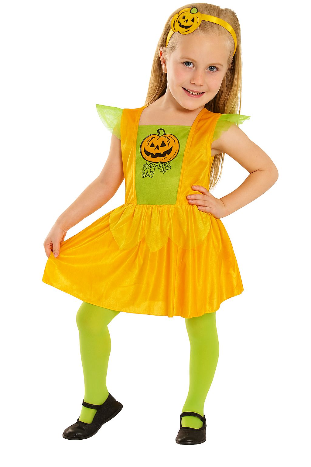 Costume Halloween Pumpkin Girl Bambina - Vestito Zucca Carnevale