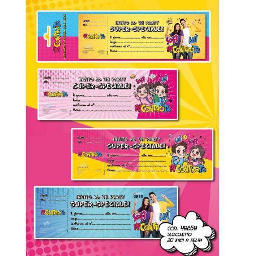 ME CONTRO TE 2021 - INVITI PER FESTE - BLOCCHETTO 20 INVITI