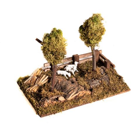 Set 2 Alberi Lichene 24x16x20cm - Scenografia Presepe Naturale