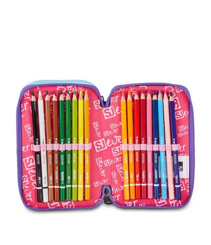 Astuccio 3 Zip Seven SJ Ever Pink Beat Girl – Scuola 2026/27