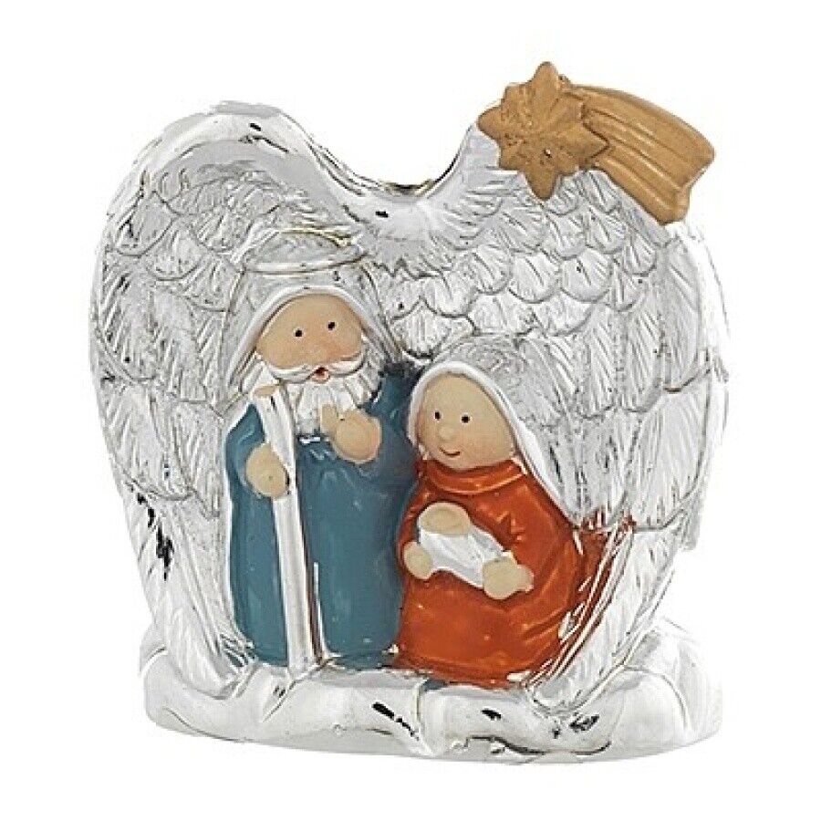 Bagutta Mini Presepe Smaltato 11x13cm - Presepe Natale Decorazione