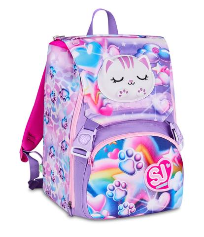 Zaino Sdoppiabile Seven SJ Gang Glowcat 2026/27 – Zaino Scuola con Zaino Staccabile per Bambina