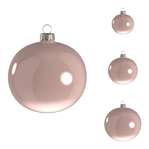 Box 36 Sfere Natalizie Vetro Rosa 60mm - Decorazioni Natale Premium