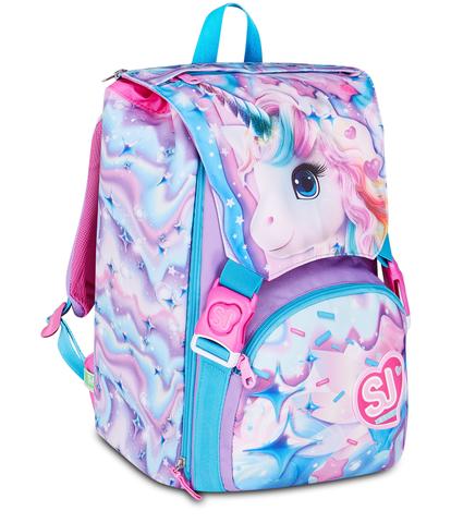 Zaino Sdoppiabile Big Seven SJ Gang Glow LED Unicorn Girl – Scuola 2026/27