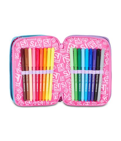 Astuccio 3 Zip Seven SJ Gang Glow LED Unicorn Girl – Scuola 2026/27