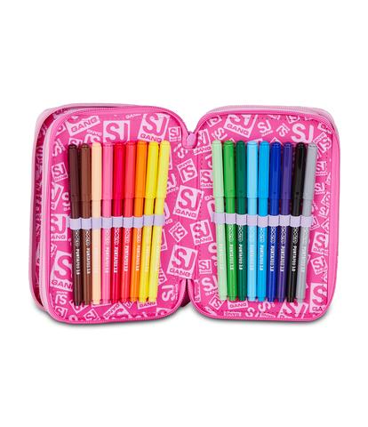 Astuccio 3 Zip Seven SJ Gang Fluffy Pink Girl – Scuola 2026/27