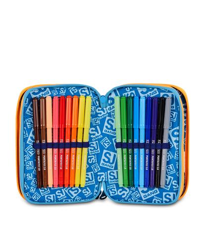 Astuccio 3 Zip S3D Seven SJ Gang Joyful Pins Boy 2026-2027 | Astuccio Scuola Bambino