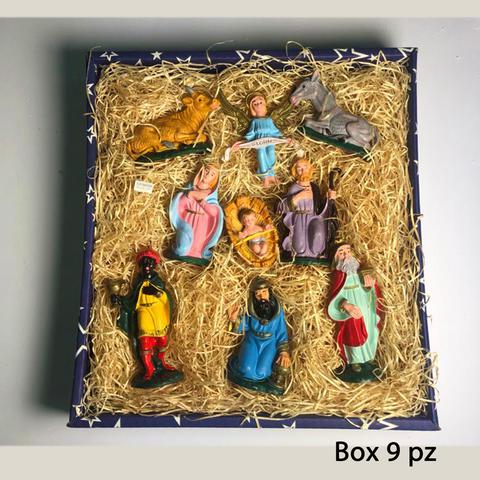 Box Vetrina 9 Pastori Natività 10cm - Set Presepe Completo
