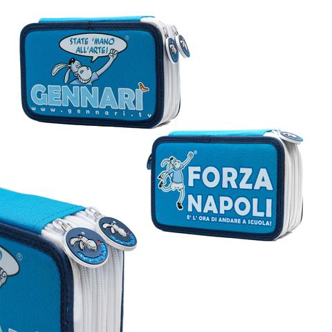 ASTUCCIO 3 ZIP GENNARI FORZA NAPOLI + INTERNO GIOTTO