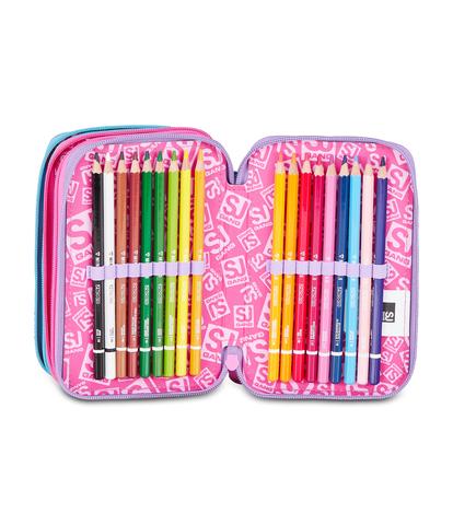 Astuccio 3 Zip Seven SJ Gang Glow LED Unicorn Girl – Scuola 2026/27