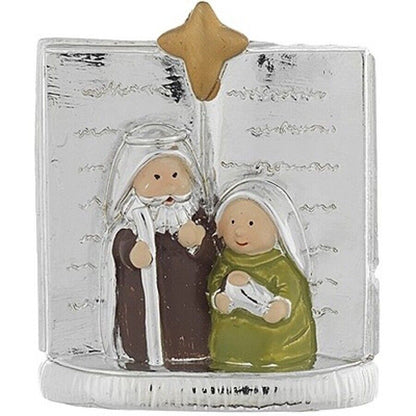 Bagutta Mini Presepe Smaltato 11x13cm - Presepe Natale Decorazione