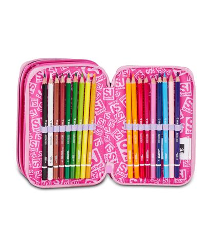 Astuccio 3 Zip Seven SJ Gang Fluffy Pink Girl – Scuola 2026/27