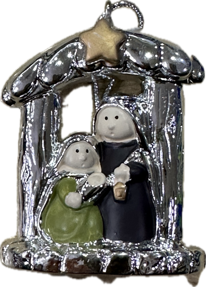 Bagutta Mini Presepe Smaltato 11x13cm - Presepe Natale Decorazione