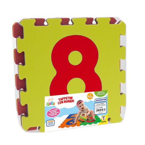 GoGo Tappetini Numeri – Set da 5 Tappetini Educativi per Bambini