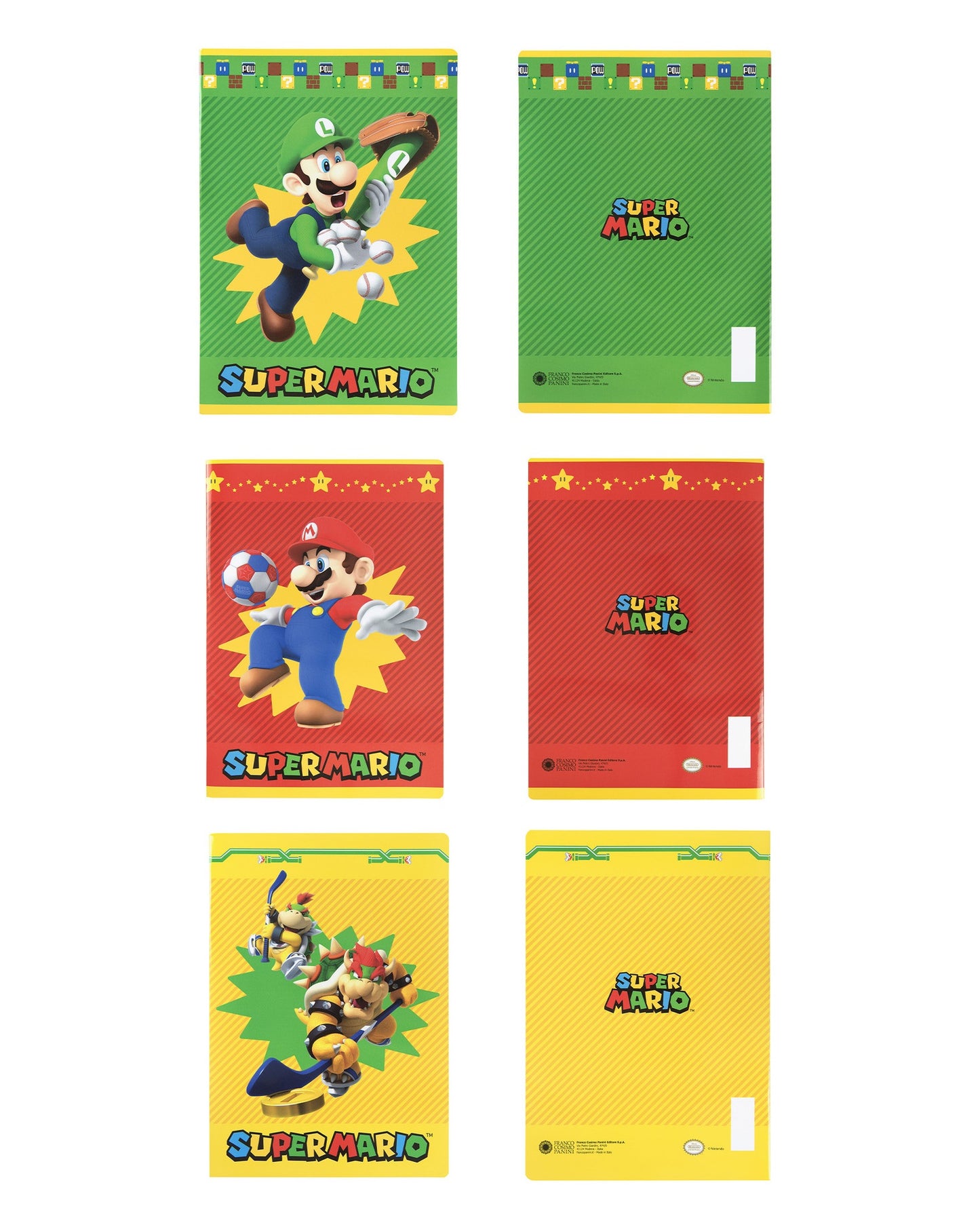 SUPERMARIO BROS Maxi Quaderno 100 Gr. Rig. A Scuola 2024/25