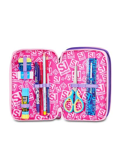 Astuccio Seven 3 Zip S3D SJ Gang Glowcat 2026/27 – Astuccio Completo Scuola Bambina con Gatti