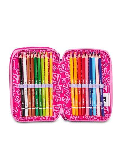 Astuccio 3 Zip S3D Seven SJ Gang Soft Pouch Girl 2026-2027 | Astuccio Scuola Bambina