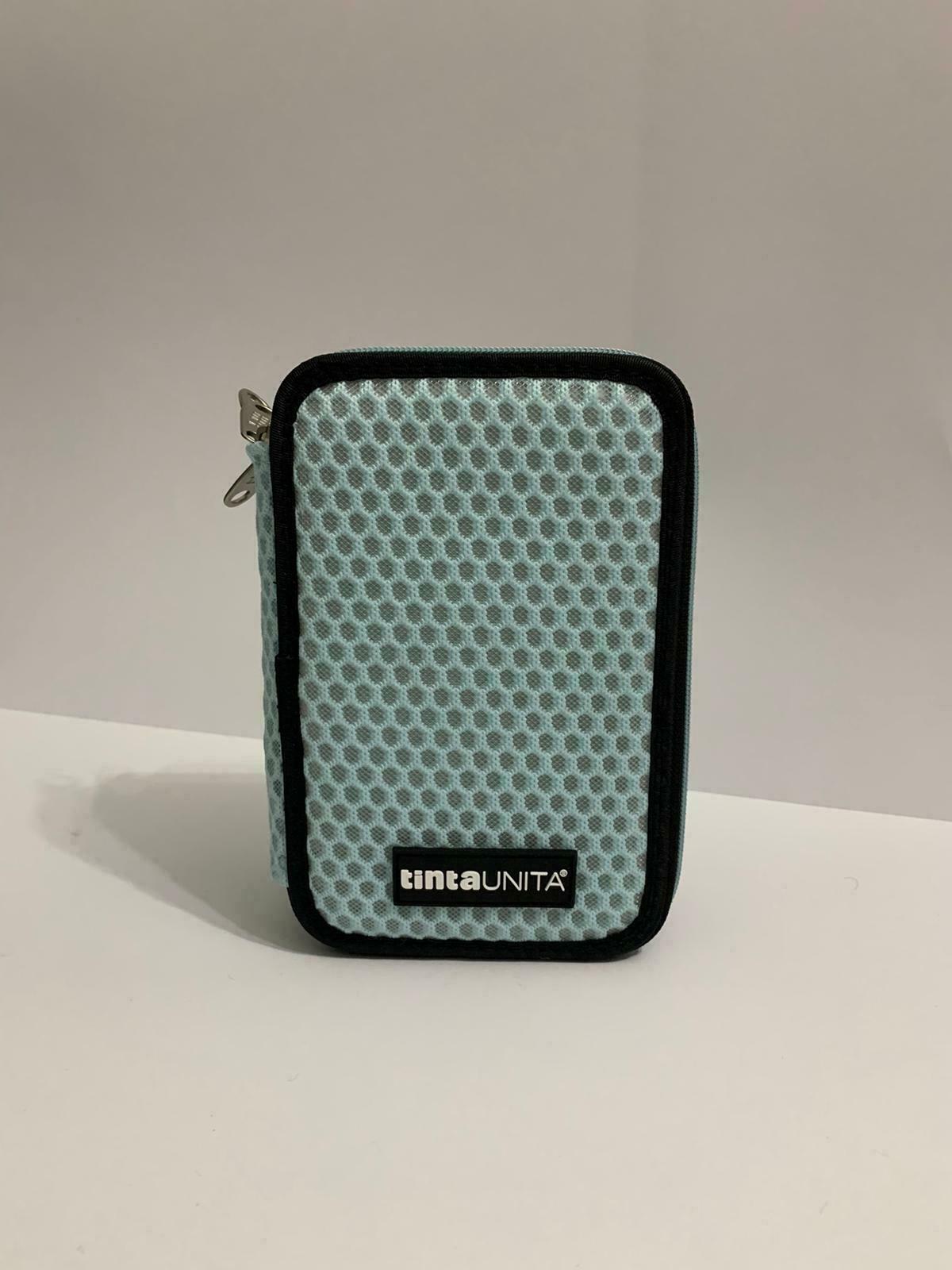 ASTUCCIO scuola 3 zip TINTA UNITA azzurro