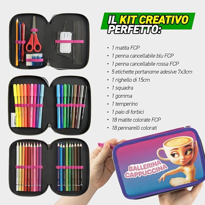Astuccio 3 Zip Brainrot 2026/27 – Astuccio Scuola con Personaggi Virali per Ragazzi