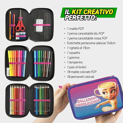 Astuccio 3 Zip Brainrot 2026/27 – Astuccio Scuola con Personaggi Virali per Ragazzi