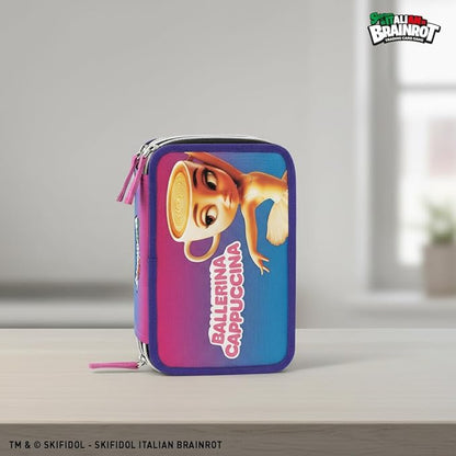 Astuccio 3 Zip Brainrot 2026/27 – Astuccio Scuola con Personaggi Virali per Ragazzi