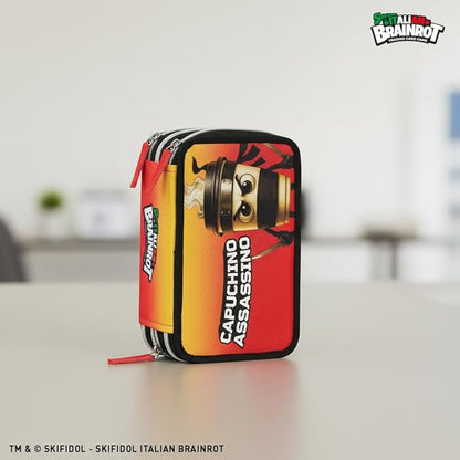 Astuccio 3 Zip Brainrot 2026/27 – Astuccio Scuola con Personaggi Virali per Ragazzi