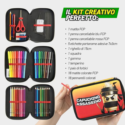 Astuccio 3 Zip Brainrot 2026/27 – Astuccio Scuola con Personaggi Virali per Ragazzi