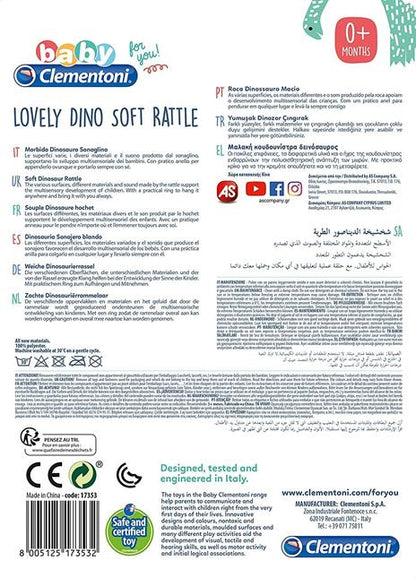 Clementoni Morbidi Cagnolino Sonaglino & Dinosauro