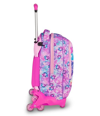 Trolley Jack Seven 8WD SJ Gang Glowcat 2026/27 – Trolley Scuola con Zaino Staccabile e 8 Ruote per Bambina