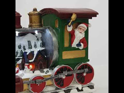 Giostrina Babbo Natale su Treno Musicale - Decorazione Natale Animata
