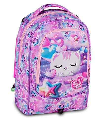 Trolley Jack Seven 8WD SJ Gang Glowcat 2026/27 – Trolley Scuola con Zaino Staccabile e 8 Ruote per Bambina
