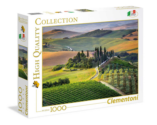 Puzzle Clementoni 1000 pezzi Colline toscane Toscana panorama cipressi vigne